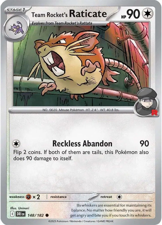 Team Rocket's Raticate Common • 148/182 Destined Rivals