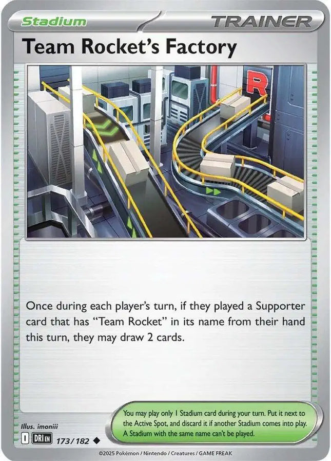 Team Rocket's Factory Uncommon • 173/182 Destined Rivals Reverse Holofoil