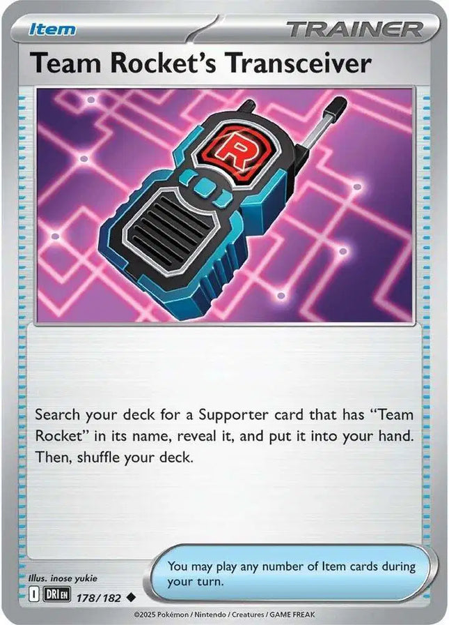 Team Rocket's Transceiver Uncommon • 178/182 Destined Rivals Reverse Holofoil