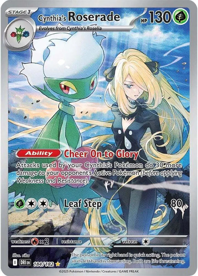 Cynthia's Roserade Destined Rivals Illustration Rare 184/182