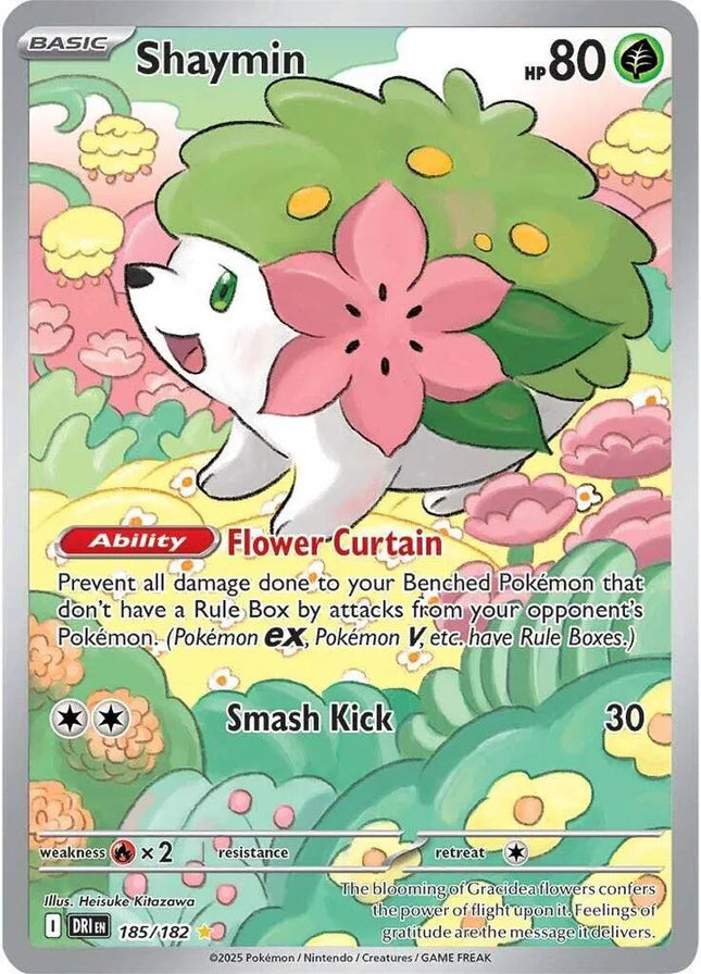 Shaymin Destined Rivals Illustration Rare 185/182