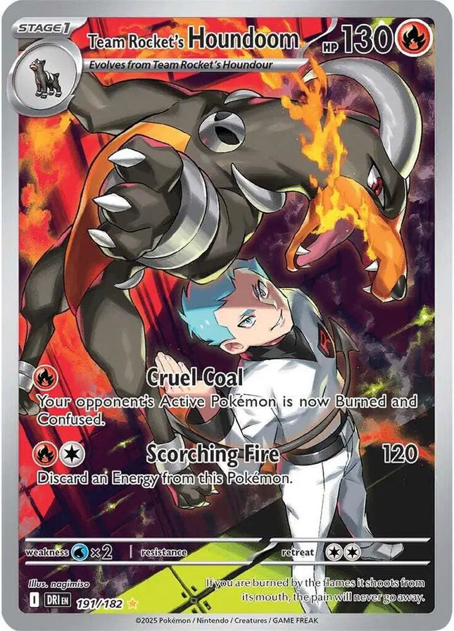 Team Rocket's Houndoom Illustration Rare • 191/182 Destined Rivals