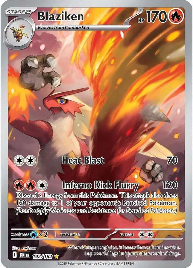 Blaziken Pokemon • Illustration Rare • 192/182 Destined Rivals