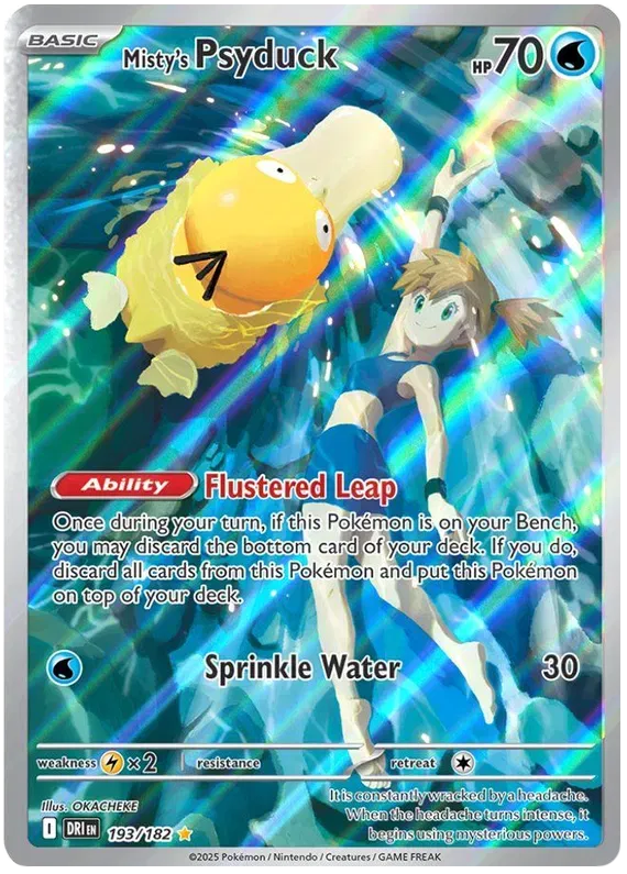 Misty's Psyduck Destined Rivals Illustration Rare 193/182