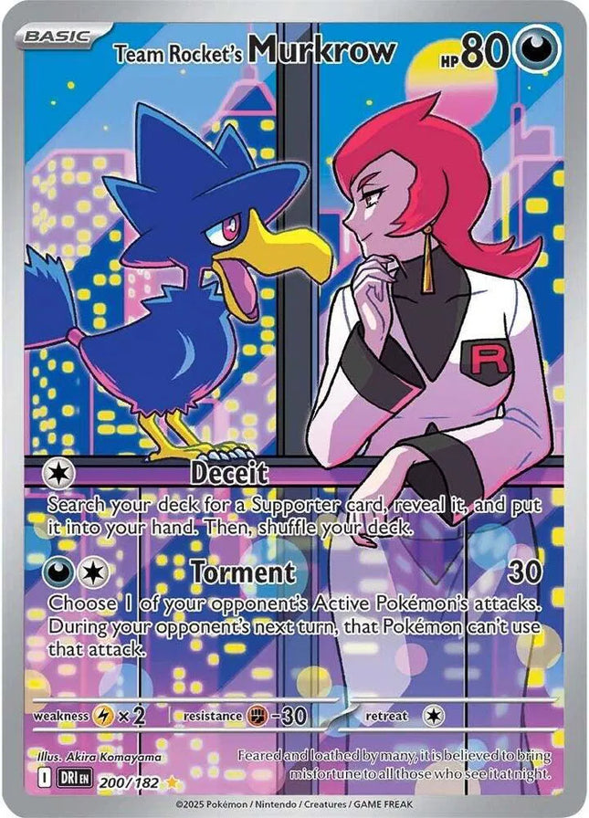 Team Rocket's Murkrow Destined Rivals Illustration Rare 200/182