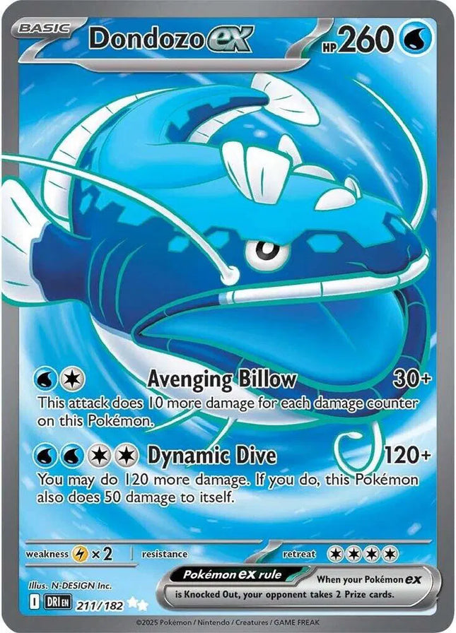 Dondozo ex Destined Rivals Ultra Rare 211/182