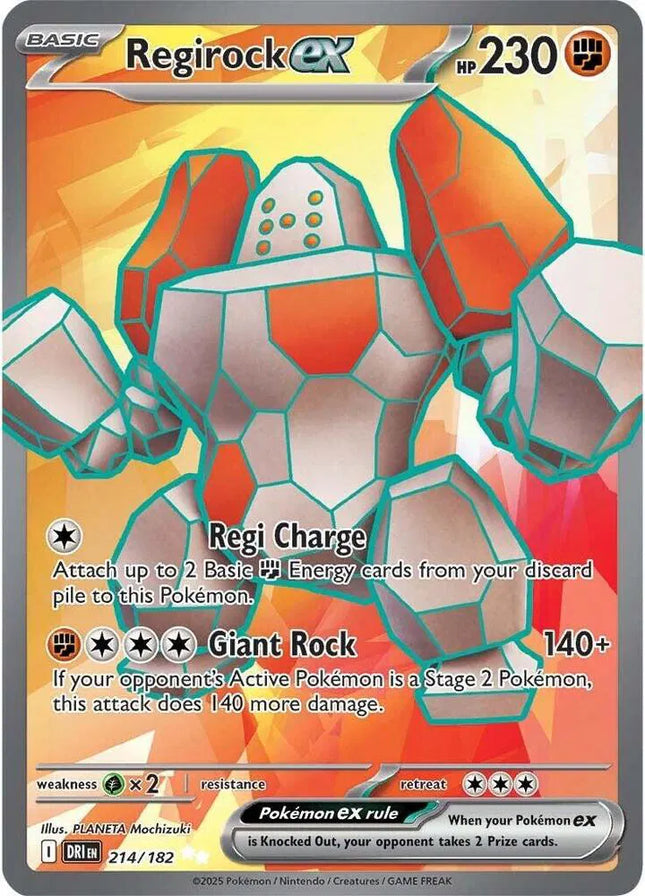 Regirock ex Destined Rivals Ultra Rare 214/182
