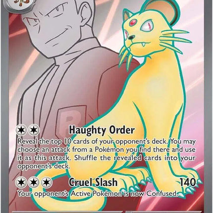 Team Rocket's Persian ex Destined Rivals Ultra Rare 219/182