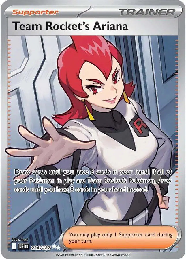 Team Rocket's Ariana Destined Rivals Ultra Rare 224/182