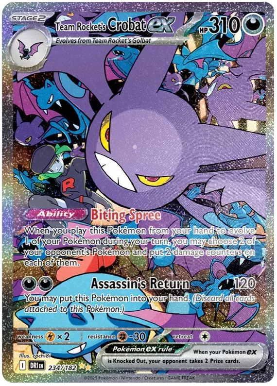 Team Rocket's Crobat ex Destined Rivals Special Illustration Rare 234/182