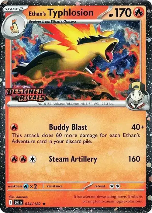 Ethan's Typhlosion (Prerelease) Rare • 034/182 Scarlet & Violet Promo