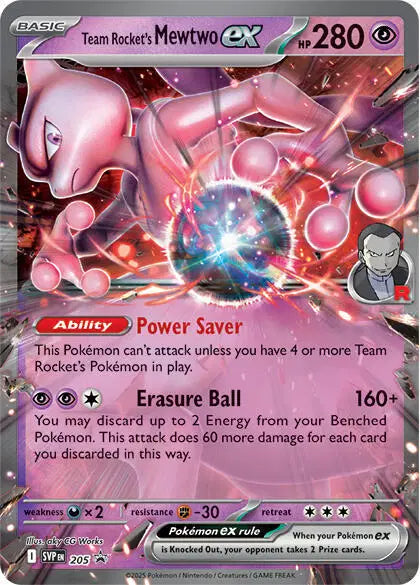 Team Rocket's Mewtwo ex Promo • 205 Scarlet & Violet Promo