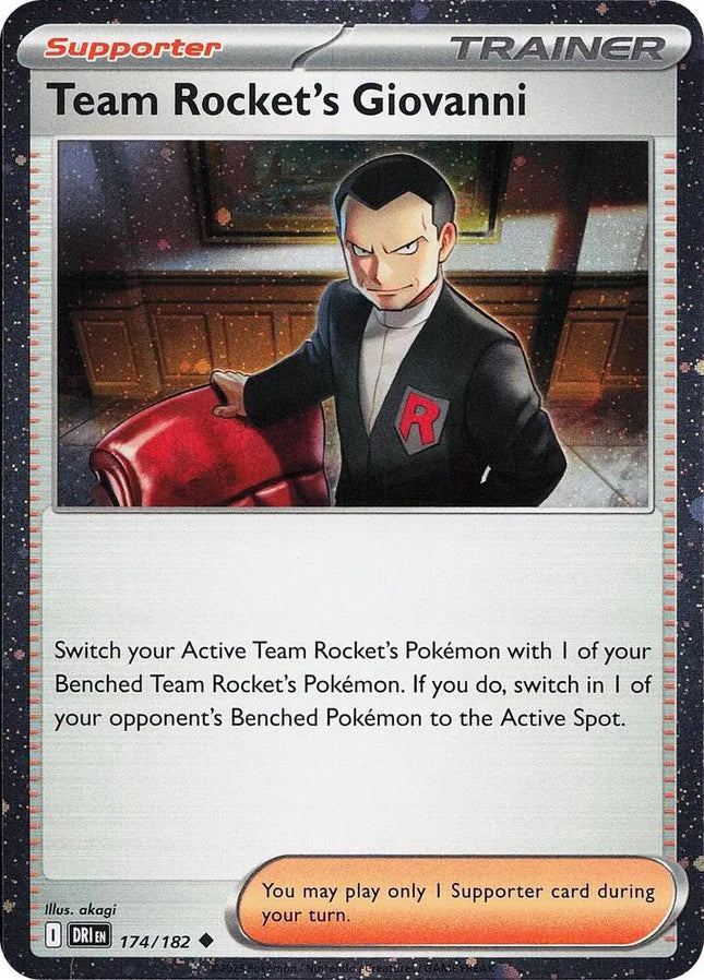 Team Rocket's Giovanni (Cosmos Holo) Miscellaneous Cards & Products Uncommon 174/182