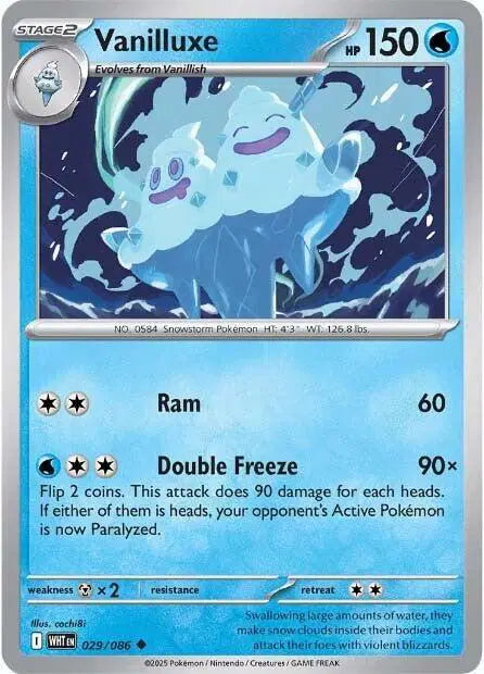 Vanilluxe Pokemon • Uncommon • 029/086 White Flare
