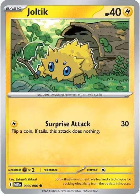 Joltik Common • 033/086 White Flare Reverse Holofoil