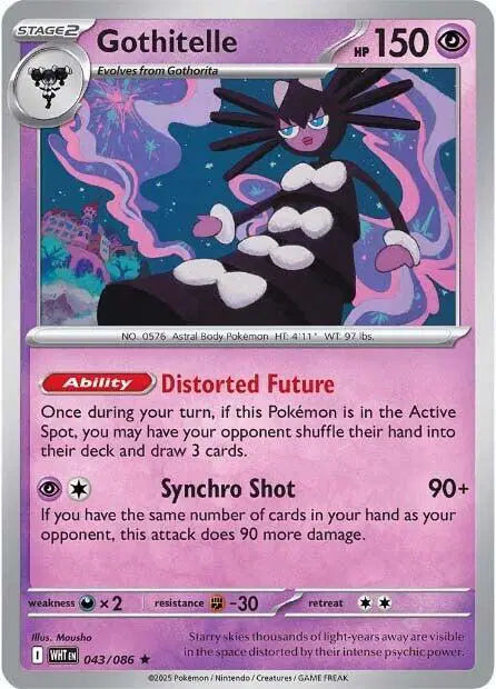 Gothitelle Rare • 043/086 White Flare Holofoil