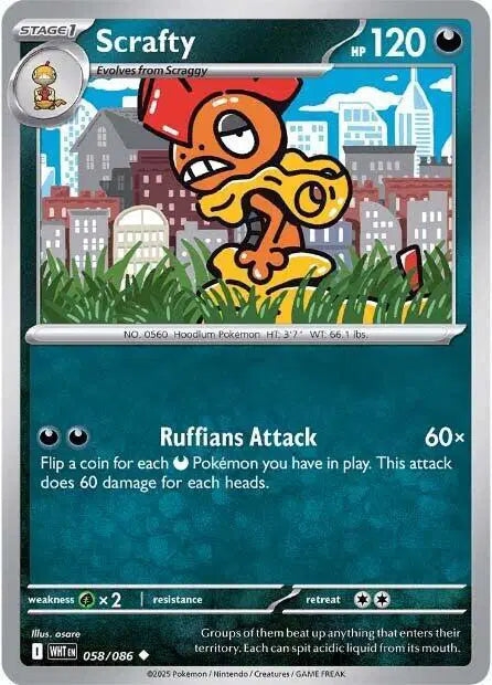 Scrafty Uncommon • 058/086 White Flare