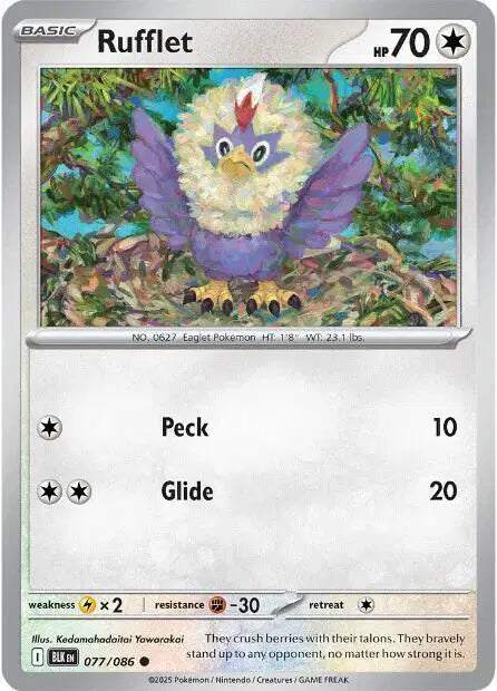 Rufflet Common • 077/086 Black Bolt