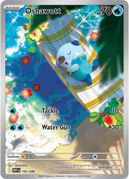 Oshawott White Flare Illustration Rare 105/086