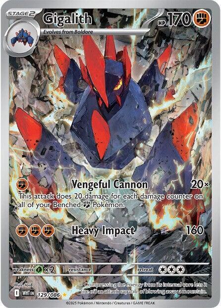 Gigalith White Flare Illustration Rare 129/086