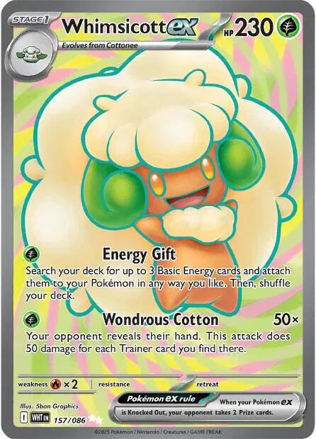 Whimsicott ex White Flare Ultra Rare 157/086