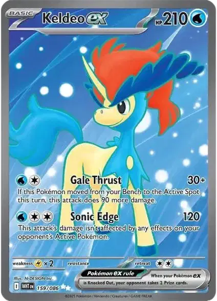 Keldeo ex Ultra Rare • 159/086 White Flare