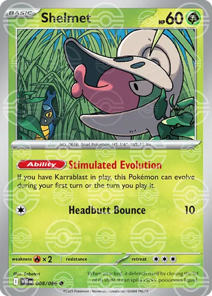 Shelmet (Poke Ball Pattern) White Flare Common 008/086