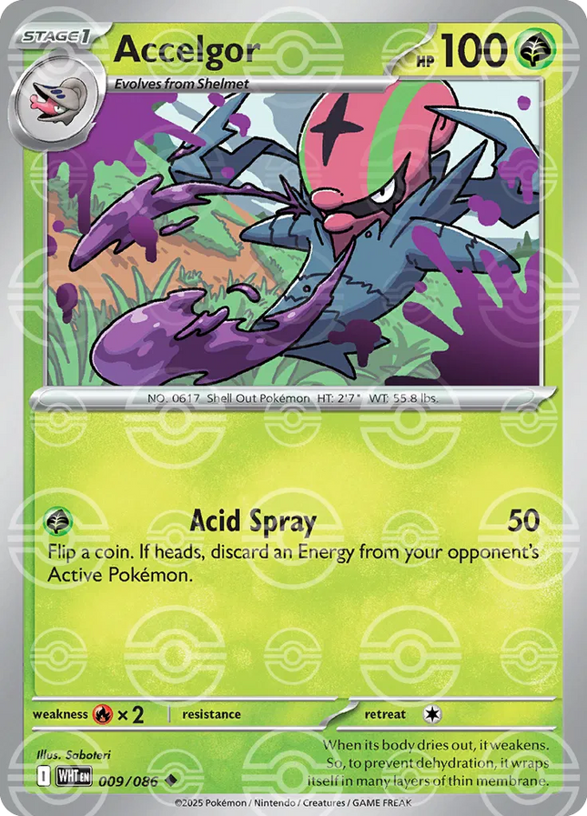Accelgor (Poke Ball Pattern) White Flare Uncommon 009/086
