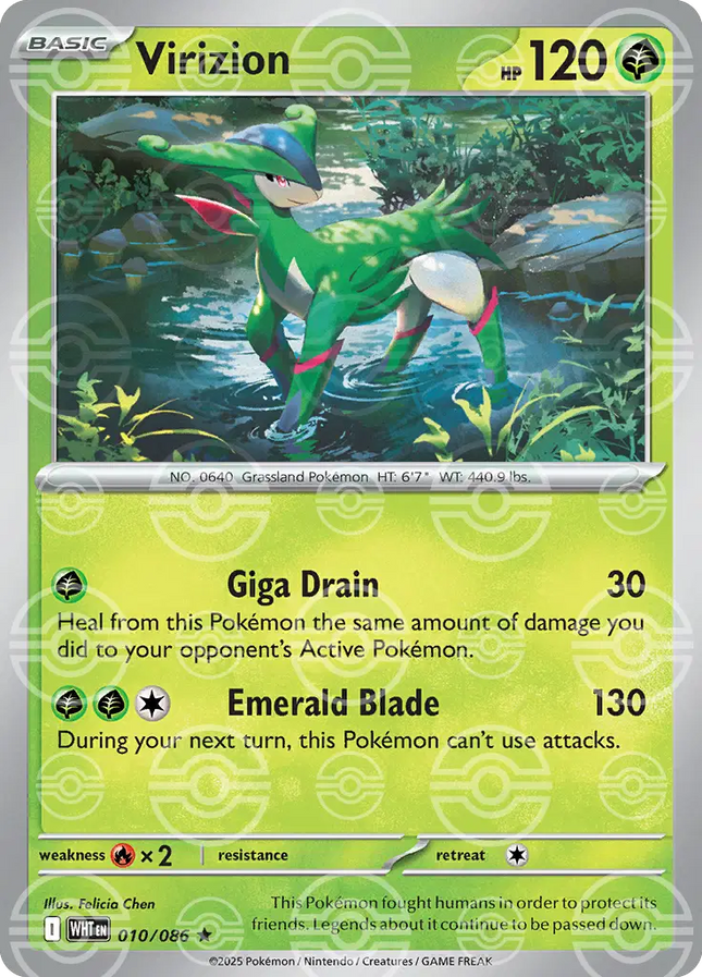 Virizion (Poke Ball Pattern) • Rare • 010/086 White Flare
