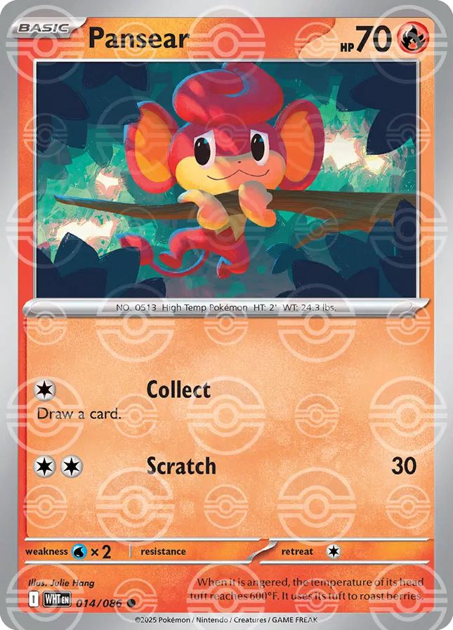 Pansear (Poke Ball Pattern) Common • 014/086 White Flare