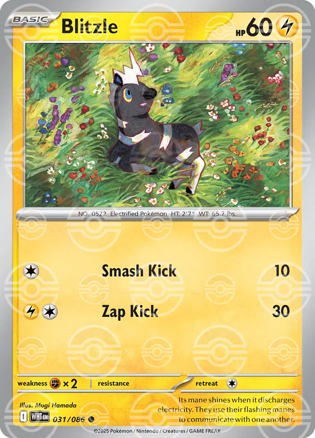 Blitzle (Poke Ball Pattern) Common • 031/086 White Flare