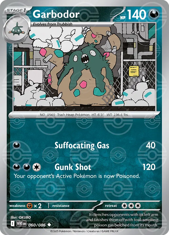 Garbodor (Poke Ball Pattern) Uncommon • 060/086 White Flare