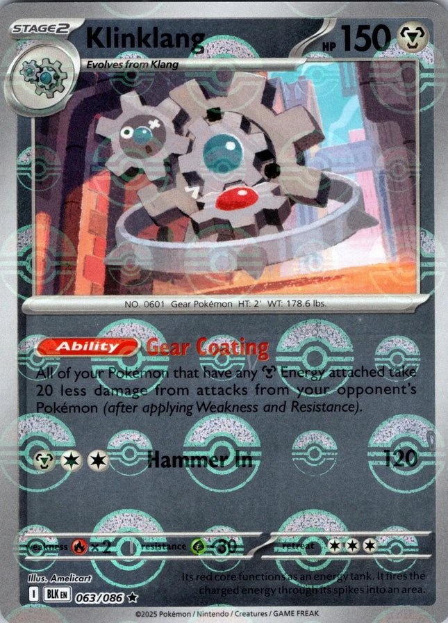Klinklang (Poke Ball Pattern) Black Bolt Rare 063/086