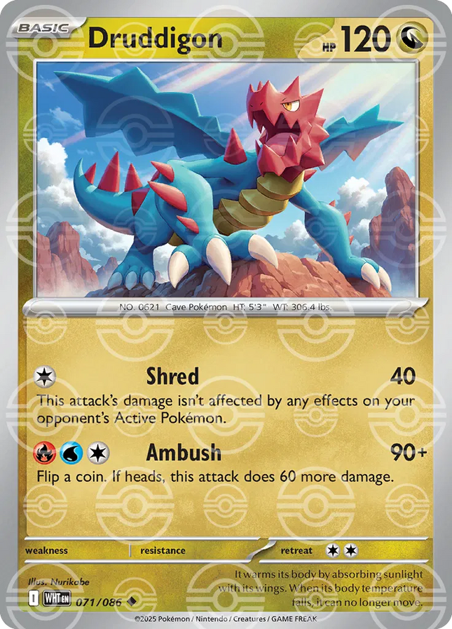 Druddigon (Poke Ball Pattern) White Flare Uncommon 071/086