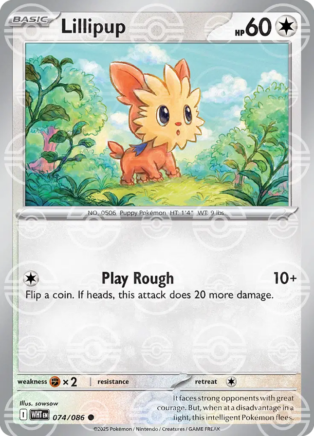 Lillipup (Poke Ball Pattern) Common • 074/086 White Flare