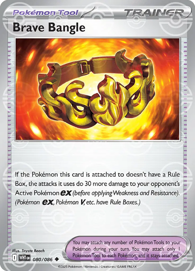 Brave Bangle (Poke Ball Pattern) Uncommon • 080/086 White Flare