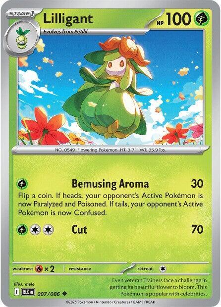 Lilligant Black Bolt Uncommon 007/086 Reverse Holofoil