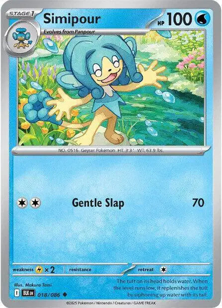 Simipour Uncommon • 018/086 Black Bolt Reverse Holofoil