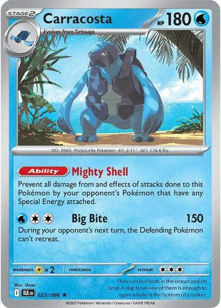 Carracosta Rare • 023/086 Black Bolt Holofoil
