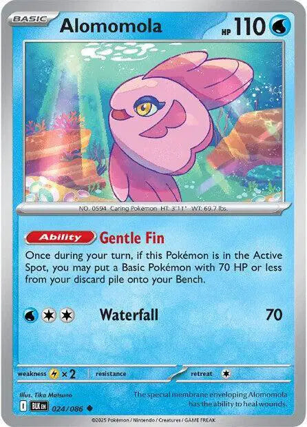 Alomomola Uncommon • 024/086 Black Bolt Reverse Holofoil