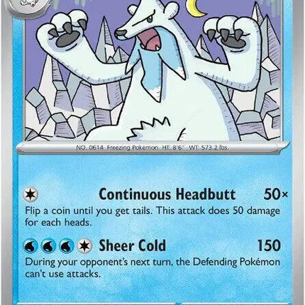 Beartic Pokemon • Rare • 026/086 Black Bolt Reverse Holofoil