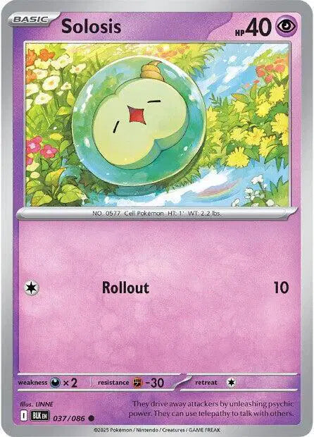 Solosis Common • 037/086 Black Bolt Reverse Holofoil