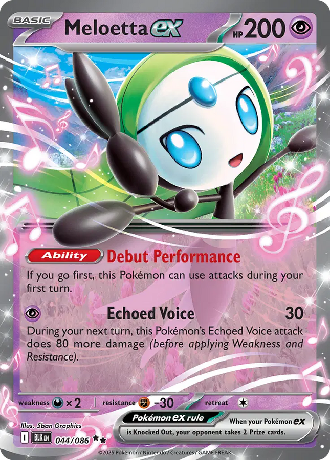 Meloetta ex Double Rare • 044/086 Black Bolt