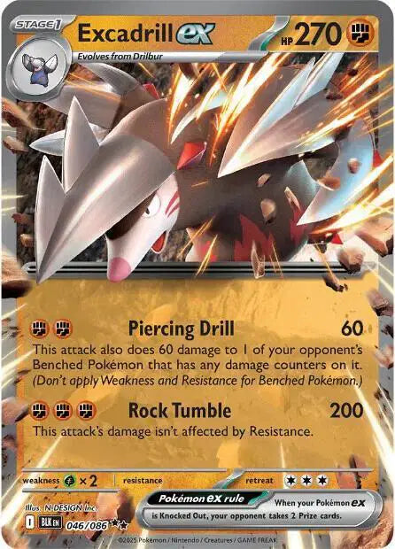 Excadrill ex Double Rare • 046/086 Black Bolt