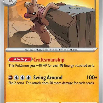 Conkeldurr Rare • 049/086 Black Bolt Reverse Holofoil