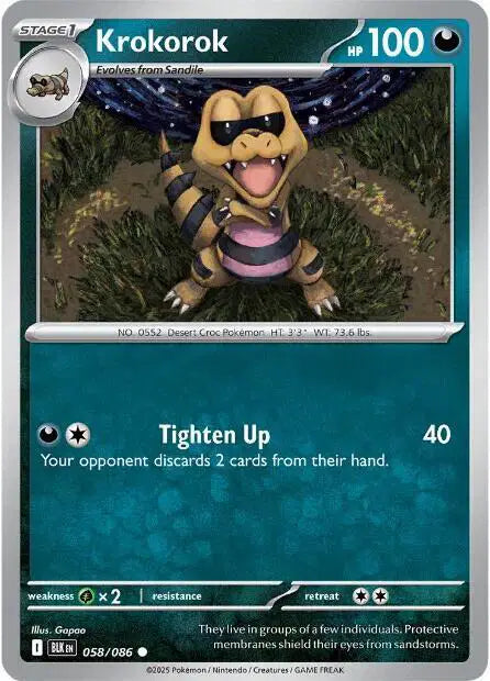 Krokorok Common • 058/086 Black Bolt