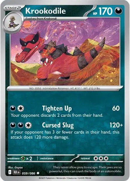 Krookodile Uncommon • 059/086 Black Bolt