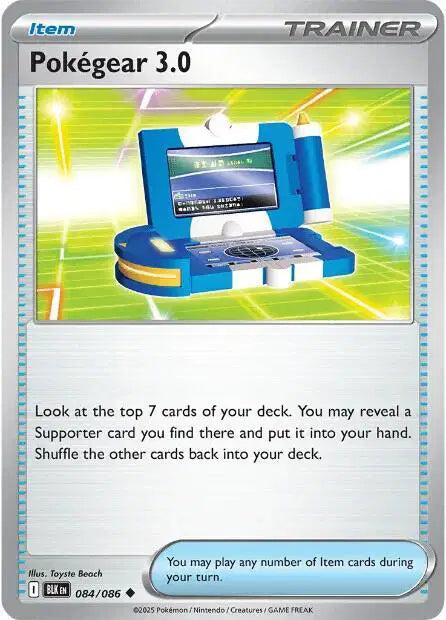 Pokegear 3.0 Uncommon • 084/086 Black Bolt  Reverse Holofoil