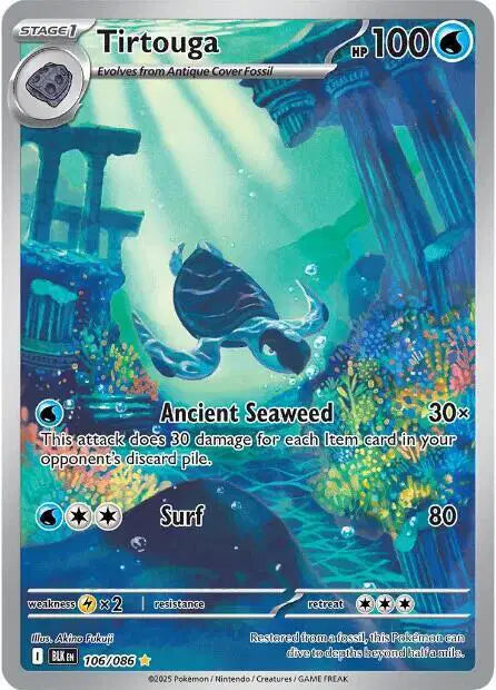 Tirtouga Illustration Rare • 106/086 Black Bolt