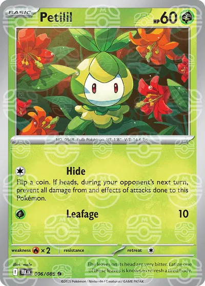 Petilil (Master Ball Pattern) Black Bolt Common 006/086